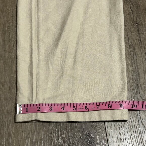 NWT J.CREW Cropped Twill Paper-Bag Pants with Belt Ivory Size 10 - Picture 13 of 16